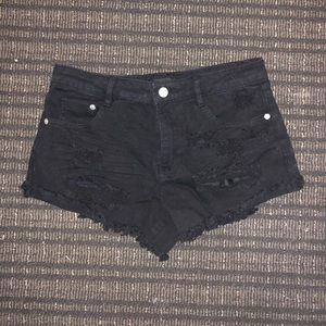 Black high waisted shorts